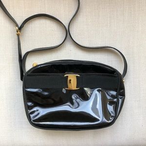 Vintage Ferragamo Patent Leather Crossbody Bag